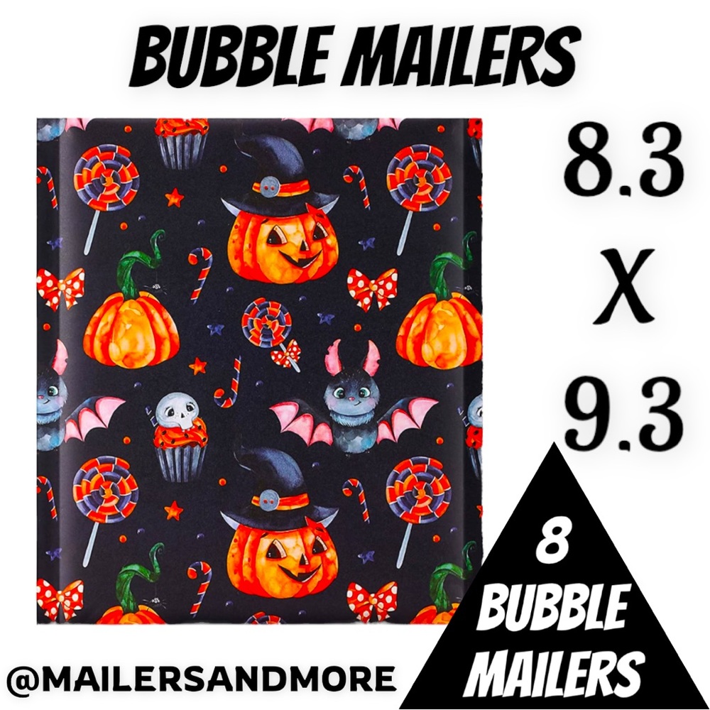 8 Count Halloween Bubble Mailers 8.3” X 9.3” PRICE IS FIRM
